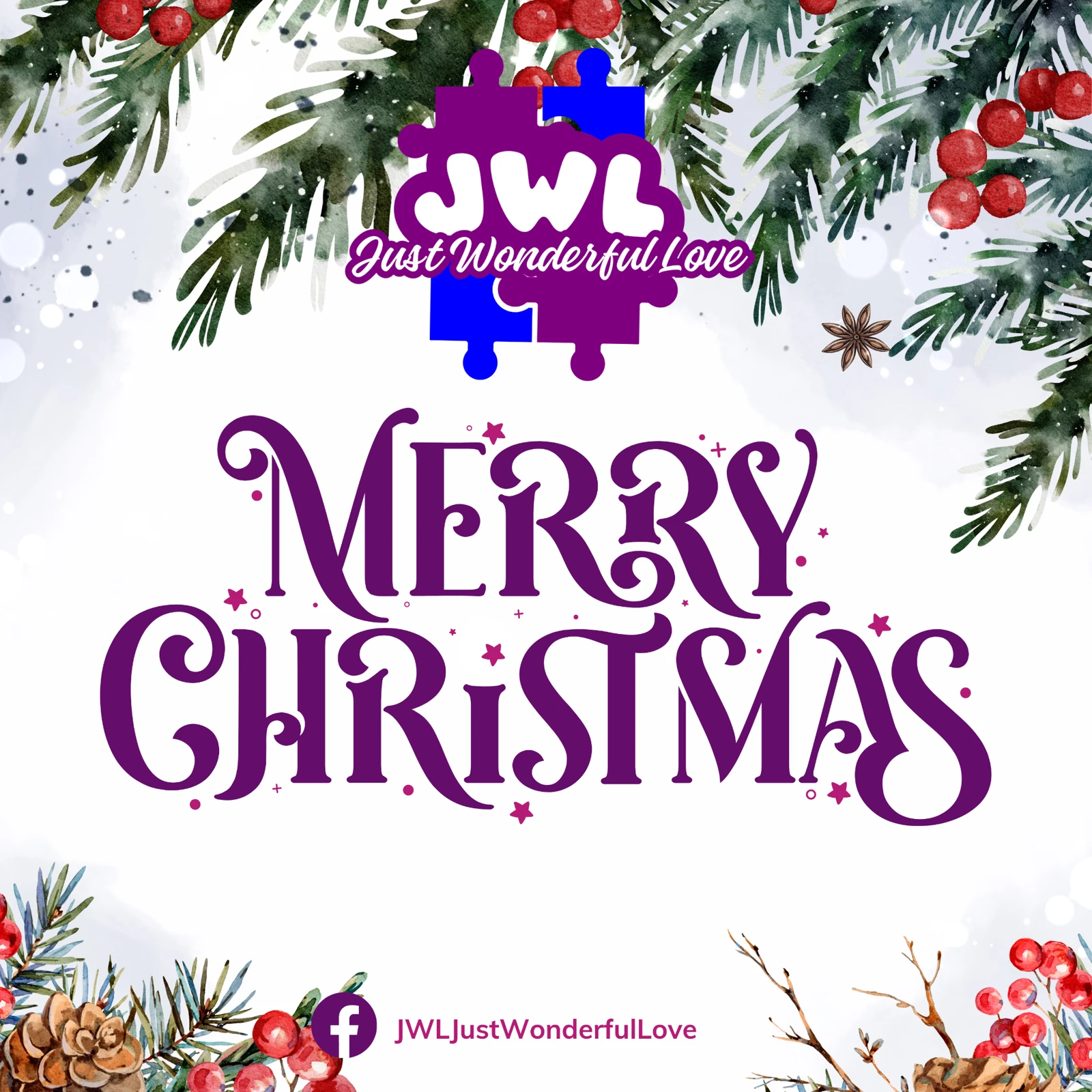 JWL Just Wonderful Love Christmas greeting portfolio sample